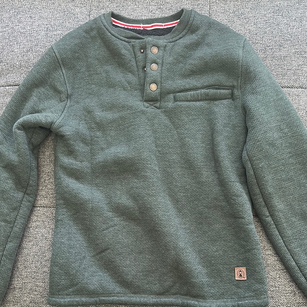 Coleman Green Crewneck Sweater Soft Knit Casual